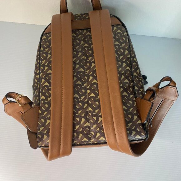 Burberry Backpack Brown E Canvas w/ Printed TB Motif- Never Worn main image 7